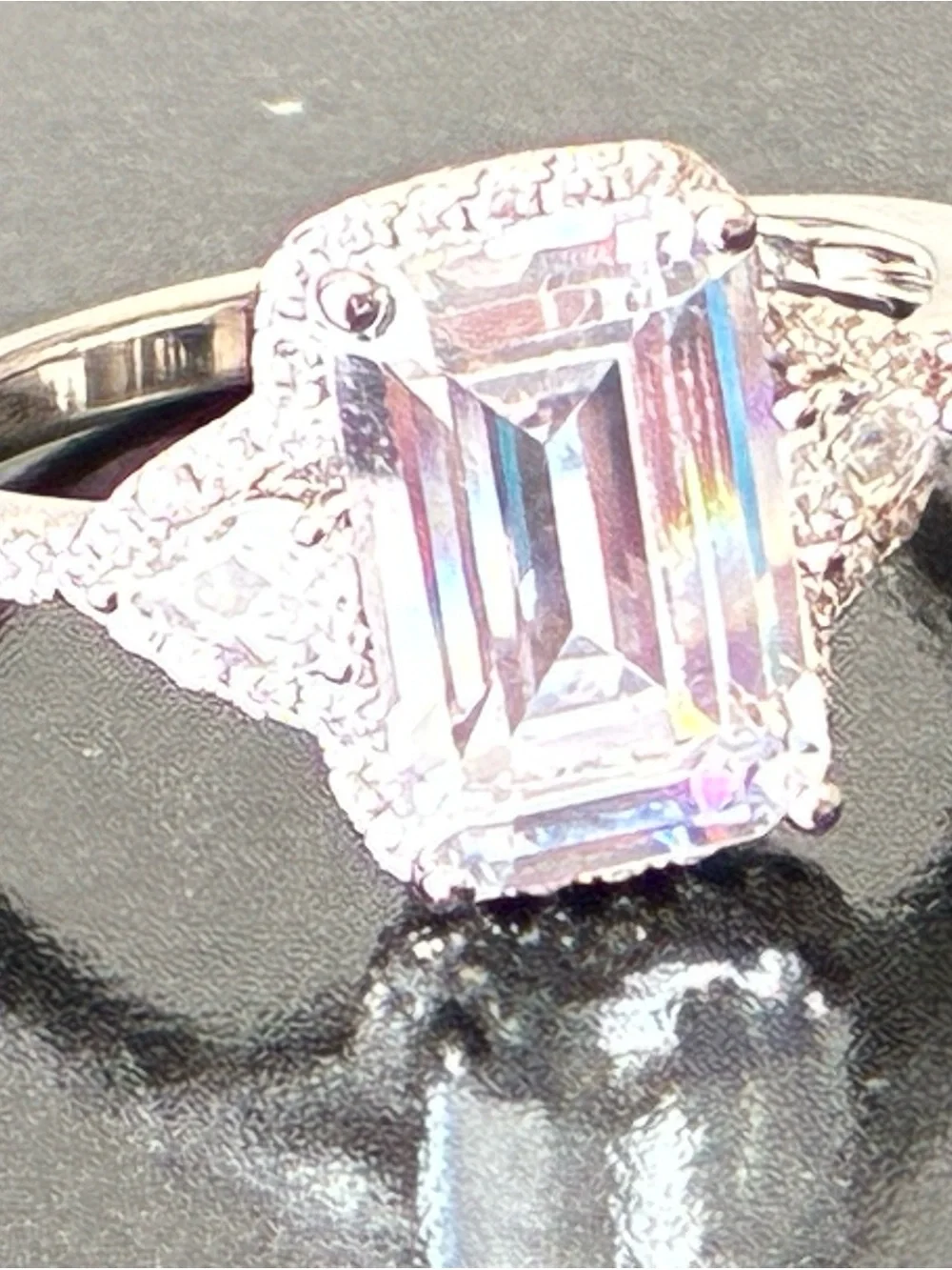 White Gold Plated Ring Sz 10